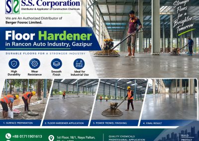 Floor Hardener Project at Rancon Auto Industry, Gazipur