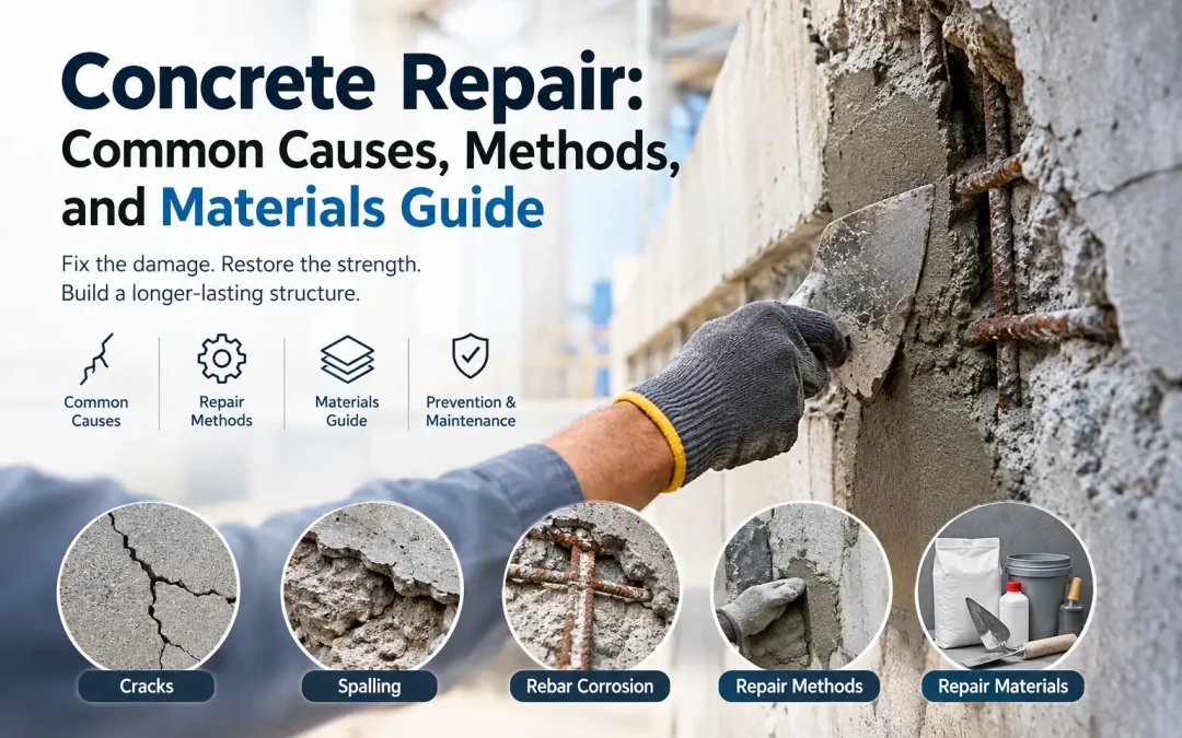 Concrete Repair: Common Causes, Methods, and Materials Guide